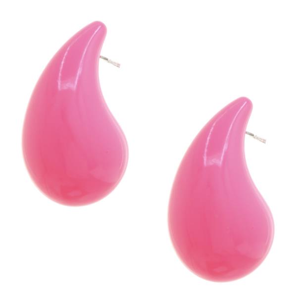 PUFFY TEARDROP SHAPE EARRING