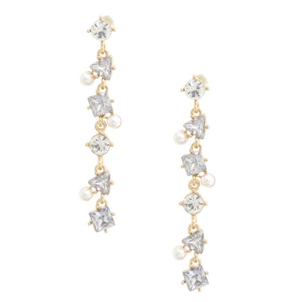 PEARL RHINESTONE EARRING