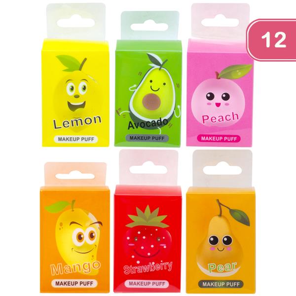 COLORED MAKEUP PUFF (12 UNITS)