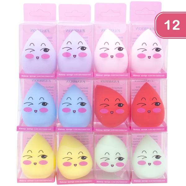 MAKEUP SPONGE CLOSE SKIN POWDER PUFF (12 UNITS)