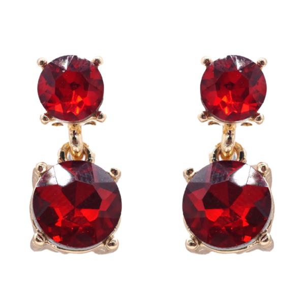ROUND CRYSTAL DANGLE EARRING