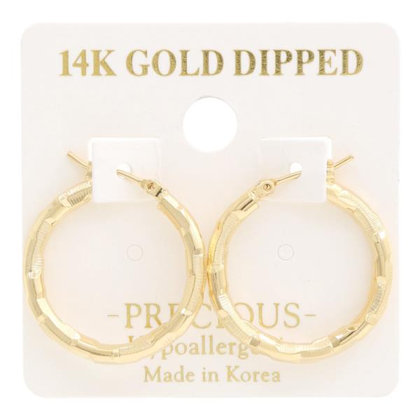 14K GOLD DIPPED HYPOALLERGENIC HOOP EARRING