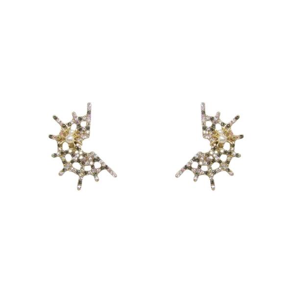 HALF CIRCLE RHINESTONE EARRING