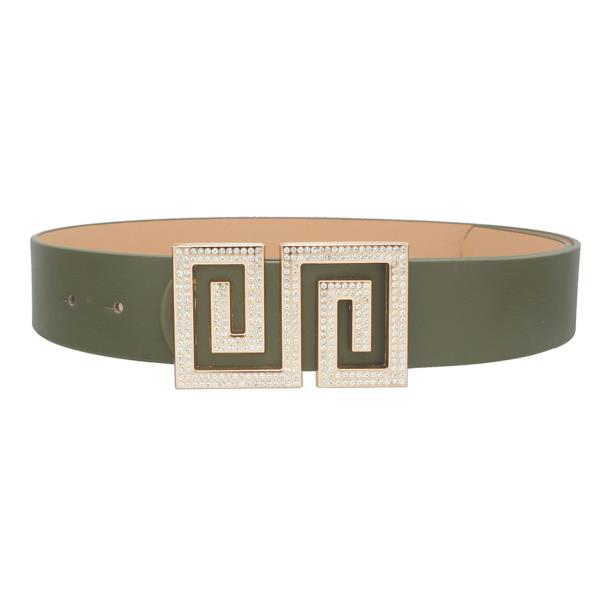 RS PAVE GREEK KEY BUCKLE BELT