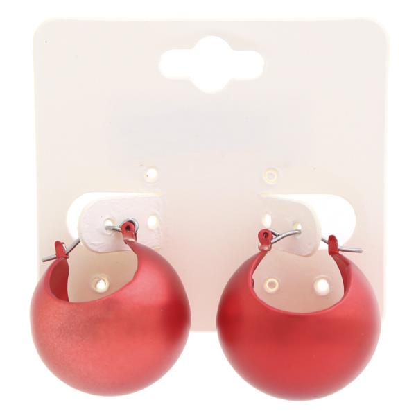 COLOR METAL ROUND EARRING
