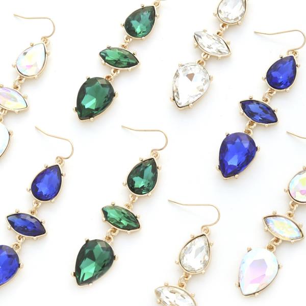 FASHION GEMSTONE DANGLE EARRING