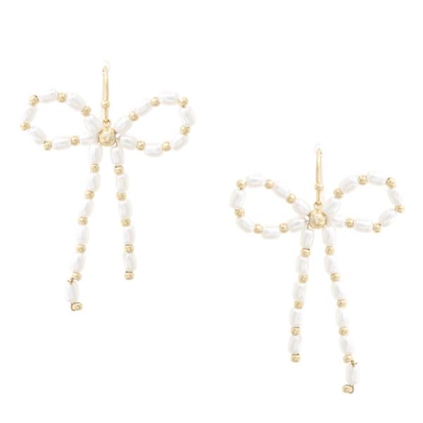 PEARL BEAD DANGLE EARRING