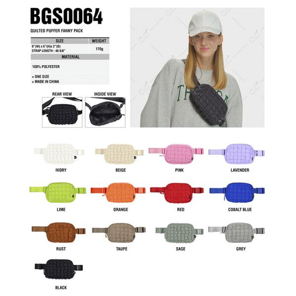 CC QUILTED PUFFER FANNY PACK