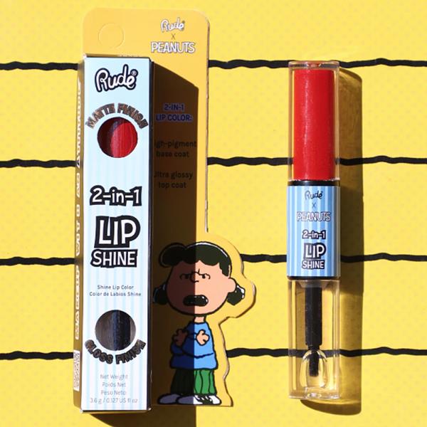 RUDE COSMETICS PEANUTS 2 IN 1 LIP SHINE CRABBY