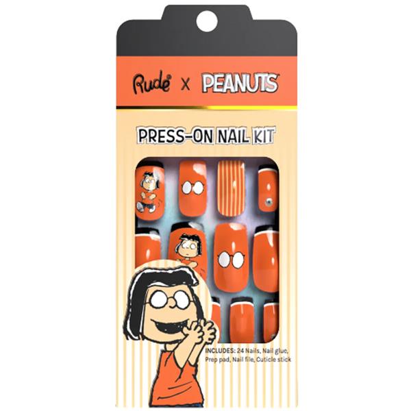 RUDE COSMETICS PEANUTS PRESS ON NAIL KIT MARCIE
