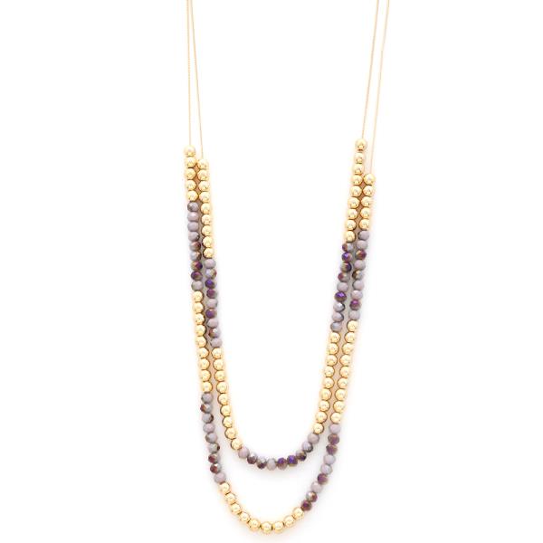 BEADED LAYERED NECKLACE