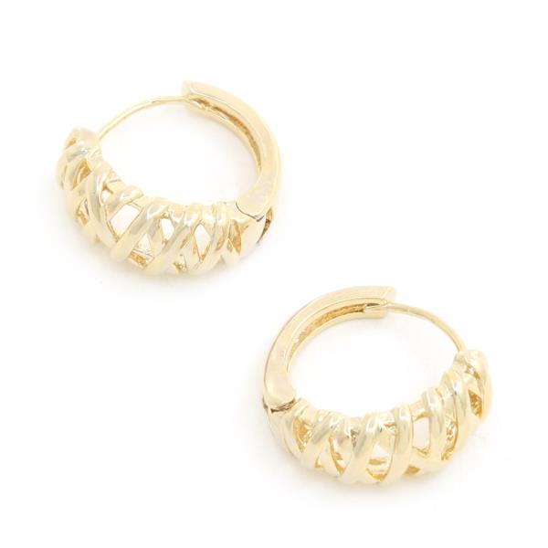 SODAJO GOLD DIPPED HOOP EARRING