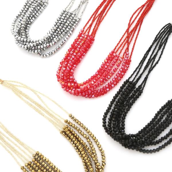 BEADED LAYERED NECKLACE
