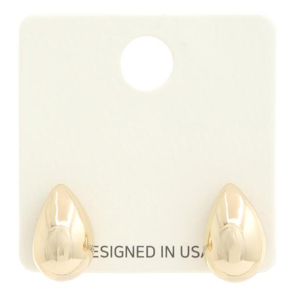 TEARDROP METAL EARRING