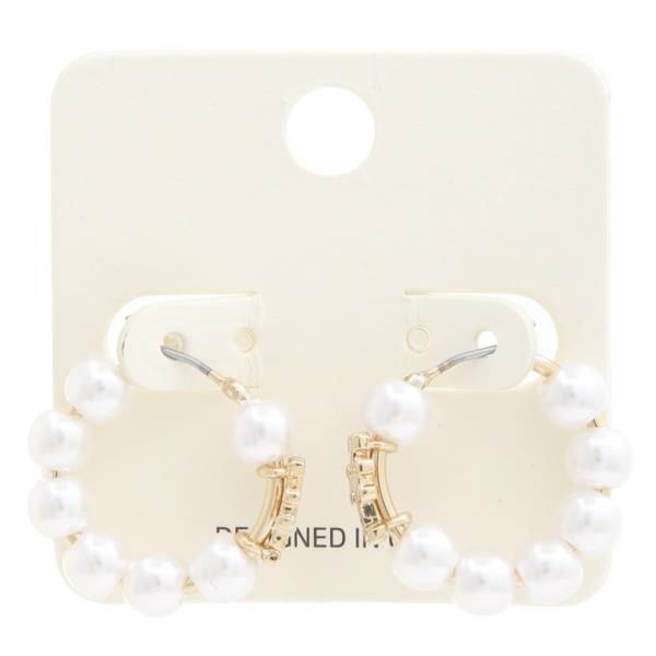 PEARL HOOP EARRING