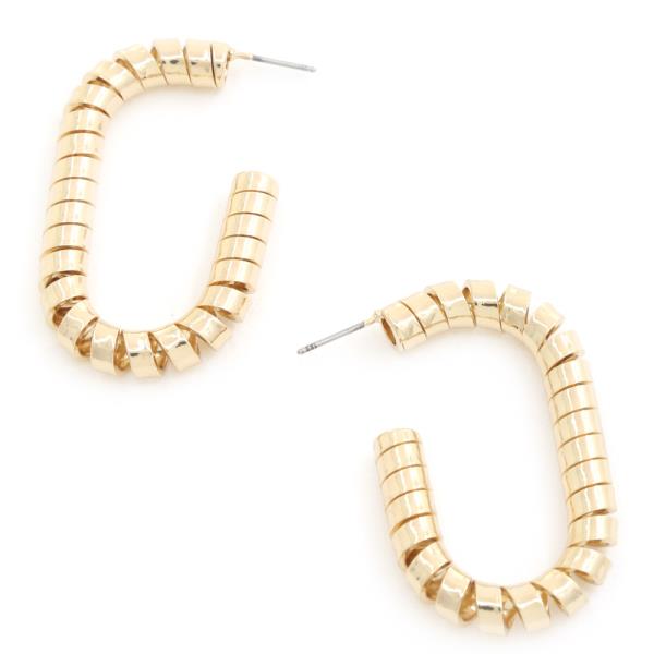 COIL OPEN OVAL METAL EARRING