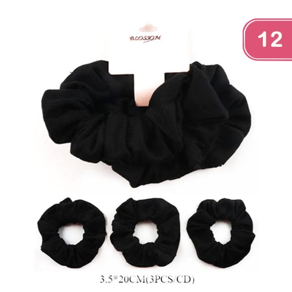 FASHION HAIR SCRUNCHIE (12 UNITS)