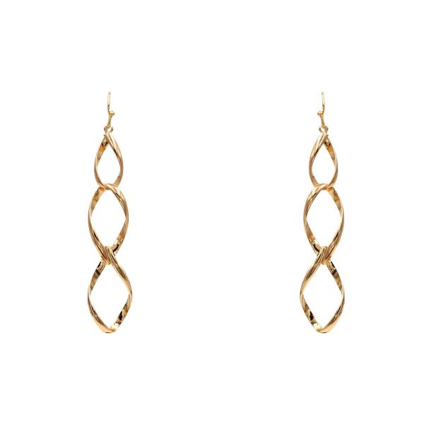 METAL SWIRL DANGLE EARRING