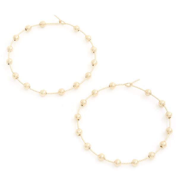 SODAJO BALL BEAD GOLD DIPPED HOOP EARRING
