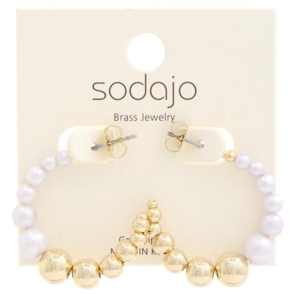 SODAJO BALL BEAD GOLD DIPPED EARRING
