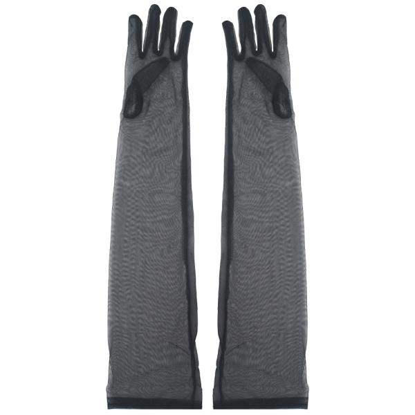 BLACK MESH LONG GLOVES