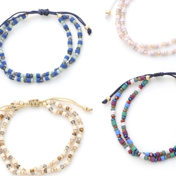 RUBBER BEAD LAYERED BRACELET