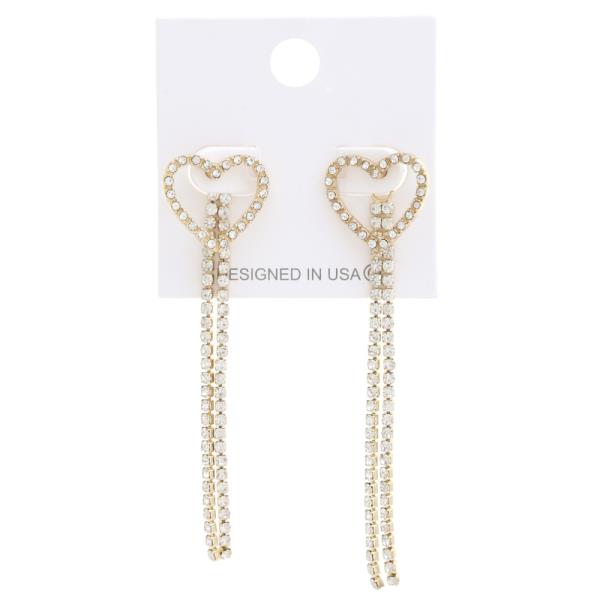 HEART CHAIN DANGLE EARRING