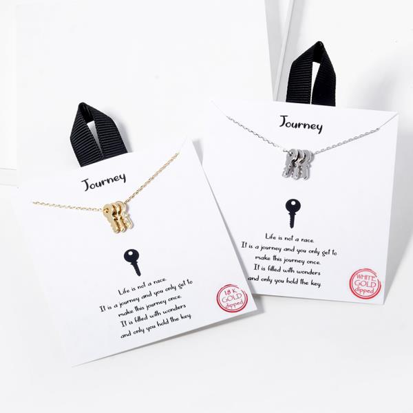 18K GOLD RHODIUM DIPPED JOURNEY NECKLACE