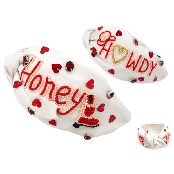 HOWDY HONEY SEED BEAD HEADBAND
