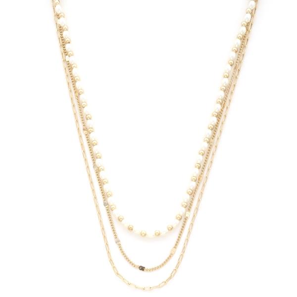 BEADED LAYERED NECKLACE