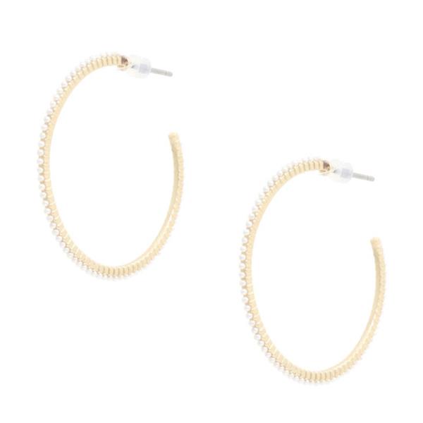 PEARL HOOP EARRING