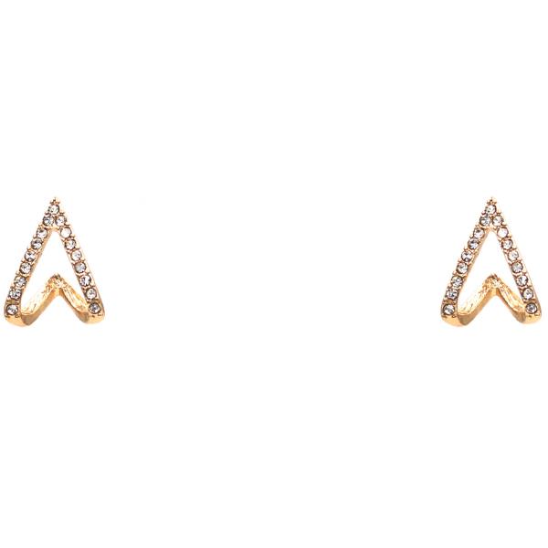 RHINESTONE TRIANGLE STUD EARRING