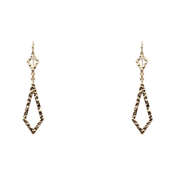 TEXTURED METAL DANGLE EARRING