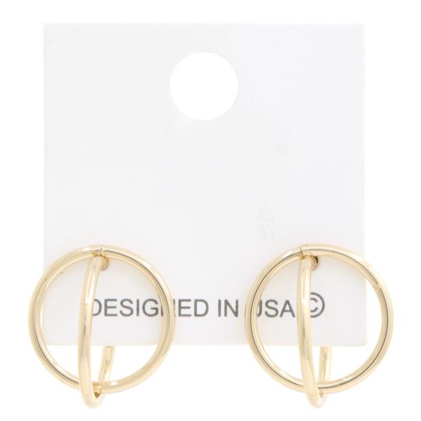 DOUBLE CIRCLE METAL EARRING