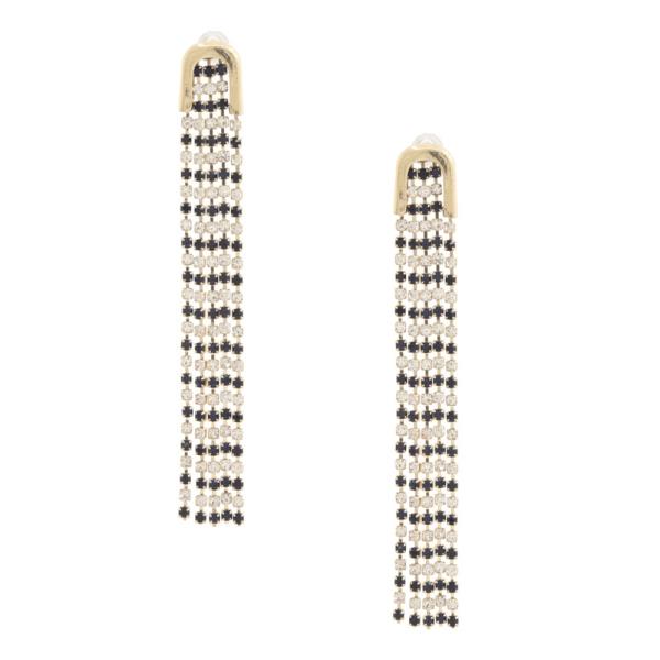 RHINESTONE CHAIN DANGLE EARRING