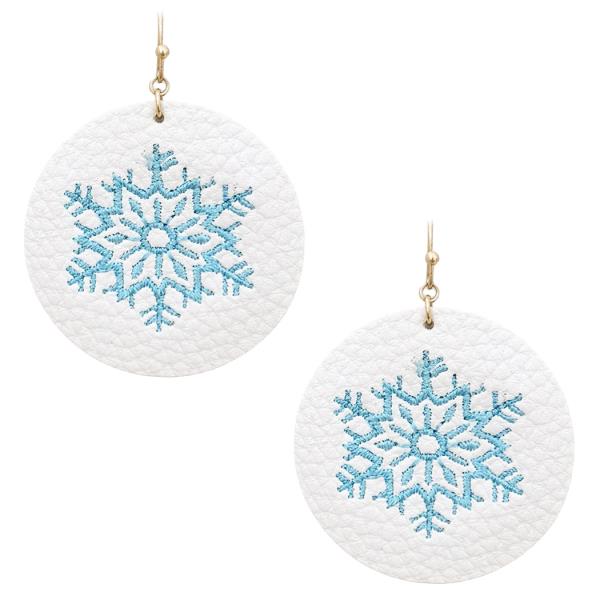 SNOWFLOWER CHRISTMAS  DANGLE EARRING
