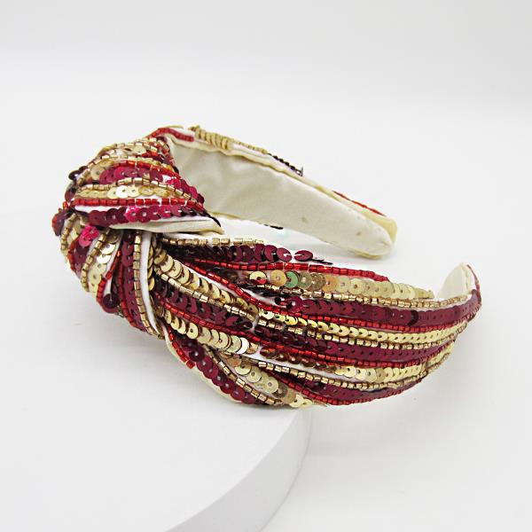 SEQUIN MID KNOT HEADBAND