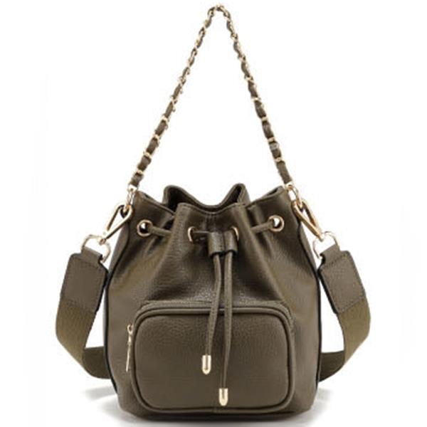 SMOOTH DRAWSTRING CROSSBODY BAG