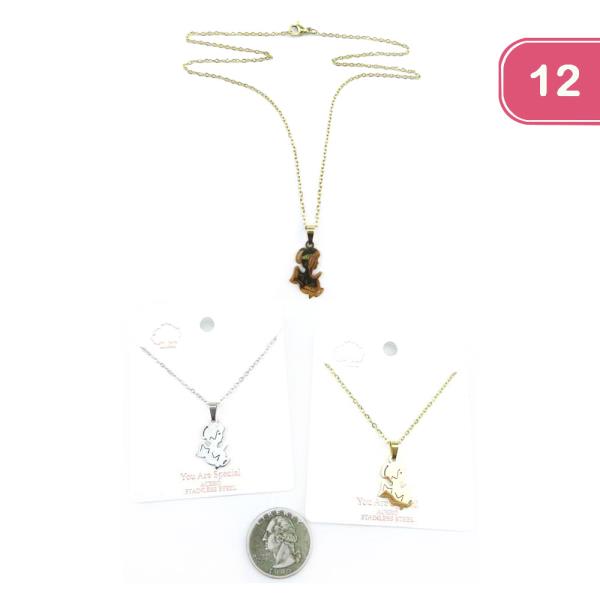 FASHION PRAYING ANGEL STAINLESS STEEL NECKLACE (12UNITS)