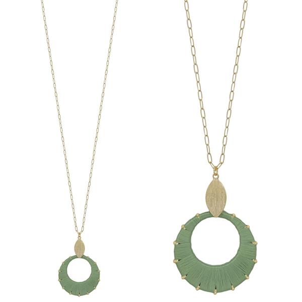 THREAD ROUND PNDT LNK LONG NECKLACE