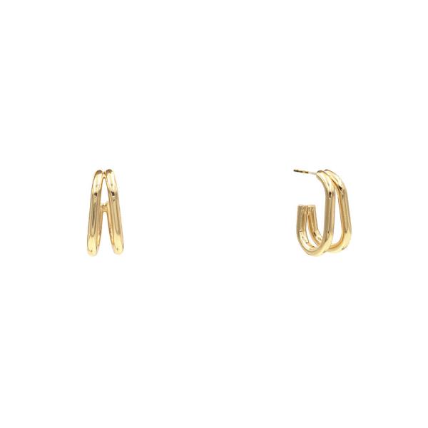 METAL DOUBLE OPEN HOOP EARRING
