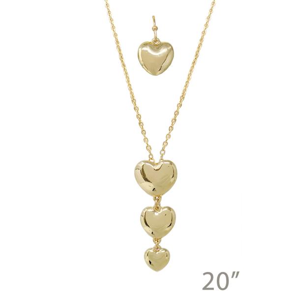 TRIPLE HEART NECKLACE