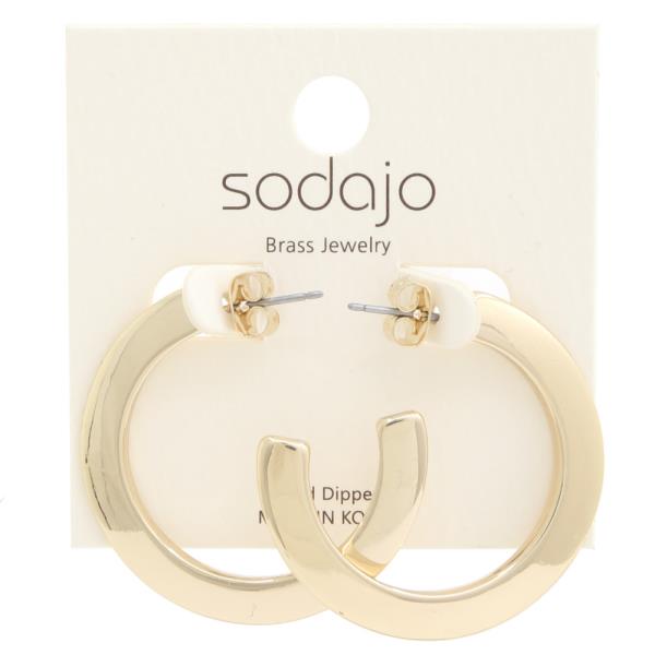 SODAJO OPEN HOOP GOLD DIPPED EARRING