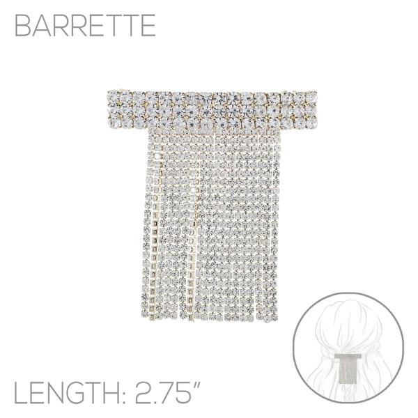 RHINESTONE TASSEL HAIR CLIP