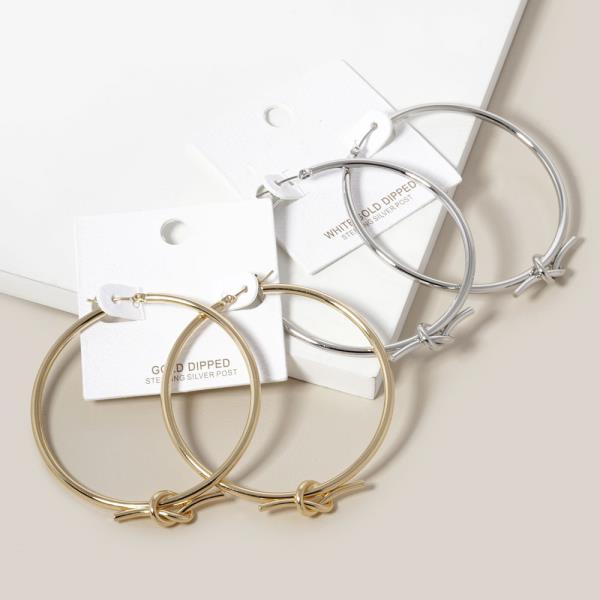 GOLD DIPPED HOOP EARRING