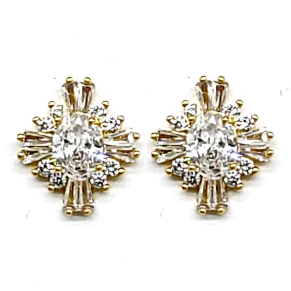 CRYSTAL METAL EARRING
