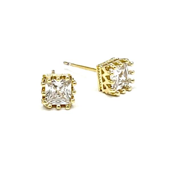 SQUARE CRYSTAL EARRING