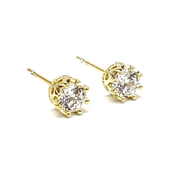 ROUND CRYSTAL EARRING