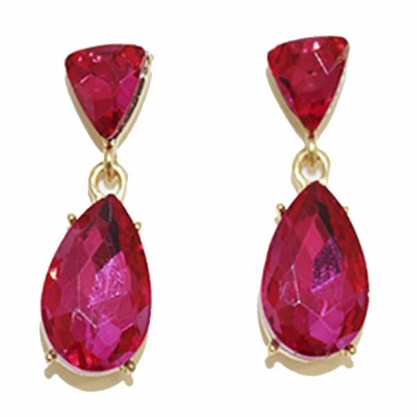 COLOR GEMSTONE PARTY EARRING