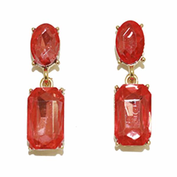 COLOR GEMSTONE PARTY EARRING